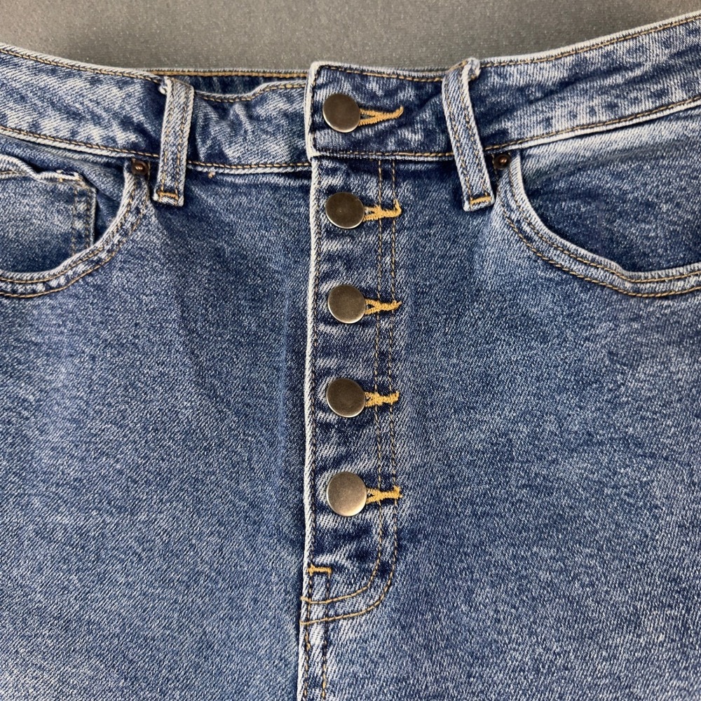 Altar'd State Wide Leg Jean Women 29 Blue High Rise Button Fly DP593 Medium Wash - Picture 10 of 10